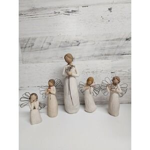 Willow Tree Angel Figurine Lot 5 Demdaco Susan Lordi Cream Wire Wing Collectible